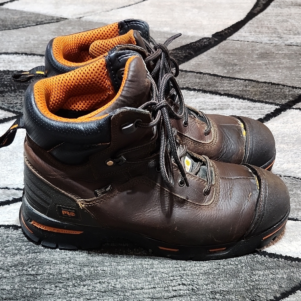 Timberland Pro Endurance Brown Waterproof Leather 6" Steel Toe Work Boot Price F